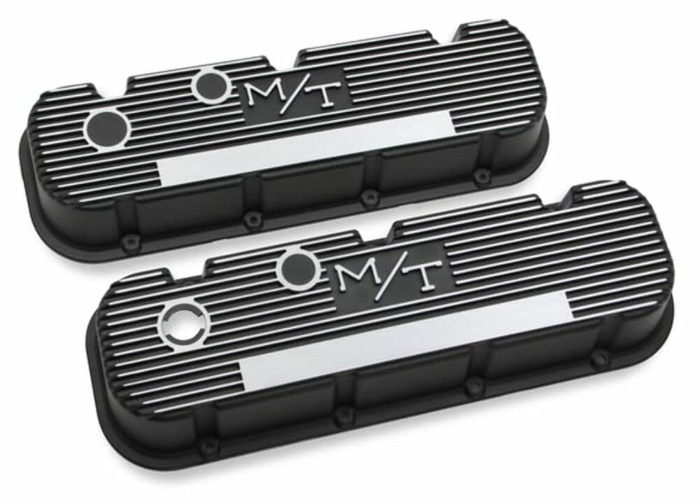M_T Valve Covers for Big Block Chevy Engines - Satin Black - 241-85